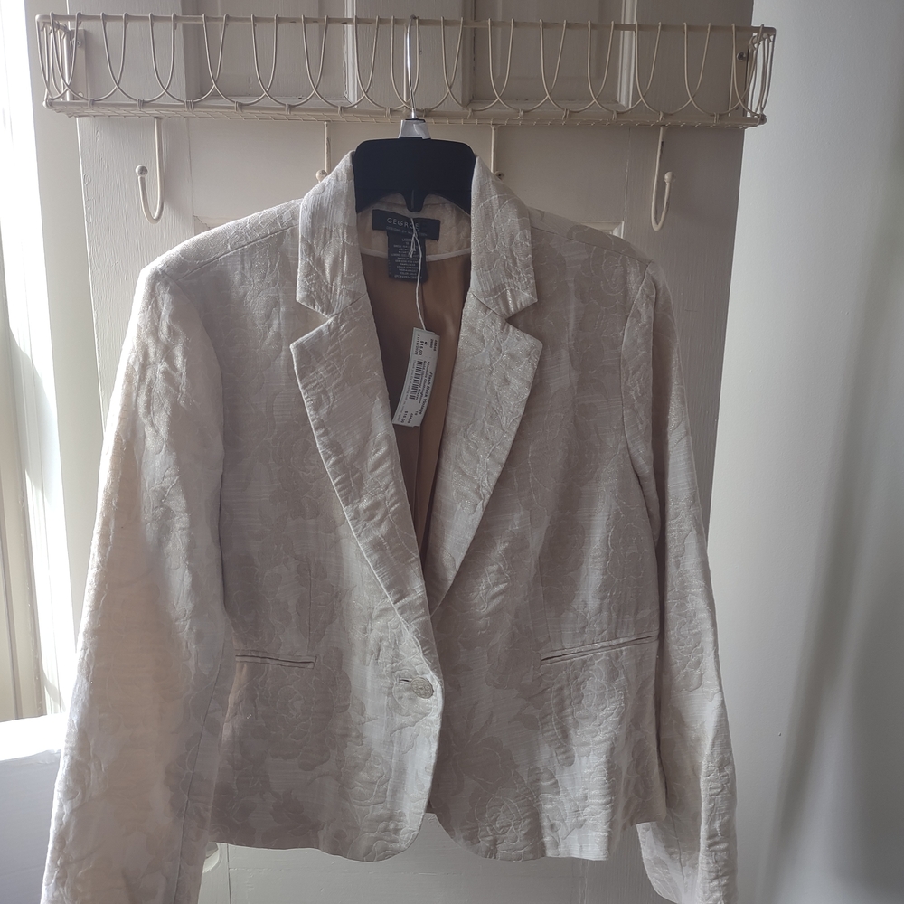 George Textured Cream Blazer